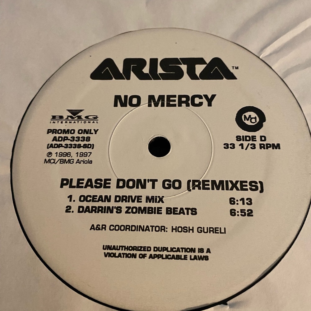 No Mercy "Please don't Go" (Remixes) Rare! 12inch Double (2) Vinyl Record - Picture 10 of 10